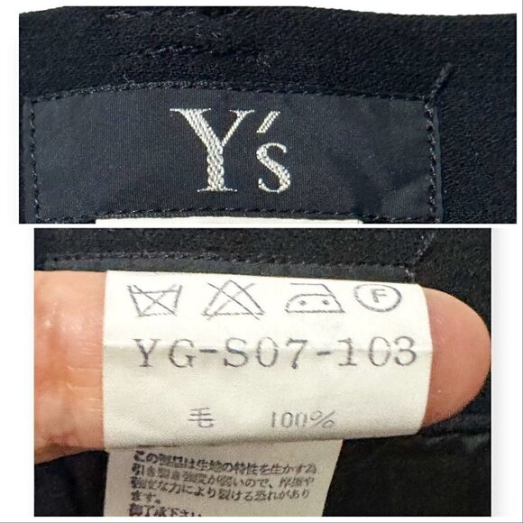 Vintage Y’s Yohji Yamamoto Black wool midi skirt, One size - Picture 10 of 12